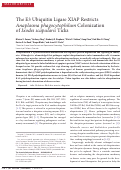 Cover page: The E3 Ubiquitin Ligase XIAP Restricts Anaplasma phagocytophilum Colonization of Ixodes scapularis Ticks