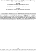 Cover page: Can a Causal Relational Matching-to-Sample Task Reveal Abstract Reasoning Abilities in Preschool Children?