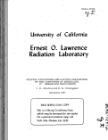 Cover page: CRYSTAL STRUCTURES AND LATTICE PARAMETERS OF THE COMPOUNDS OF BERKELIUM. IV. BERKELIUM TRIFLUORIDE