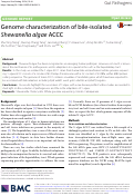 Cover page: Genome characterization of bile-isolated Shewanella algae ACCC