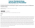 Cover page: Possible mechanisms and rankings for agents screened in the Human Cell Melanoma Prevention Assay.