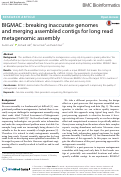 Cover page: BIGMAC : breaking inaccurate genomes and merging assembled contigs for long read metagenomic assembly.