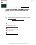 Cover page: Pre-operative cellularity mapping and intra-MRI surgery: potential for improving neurosurgical biopsies