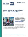 Cover page of Demographics of the California ECE Workforce