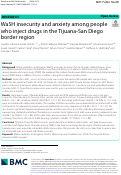 Cover page: WaSH insecurity and anxiety among people who inject drugs in the Tijuana-San Diego border region