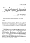 Cover page: Relazione sull'importanza biogeografica e sulla difesa naturalistica dell'isola di Maldiventre (Sardegna Occidentale), quale esempio dei problemi di conservazione delle isole circum-sarde