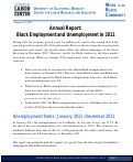 Cover page: Annual Report: Black Employment and Unemployment in 2011
