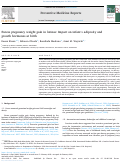 Cover page: Excess pregnancy weight gain in latinas: Impact on infant’s adiposity and growth hormones at birth