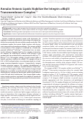 Cover page: Annular Anionic Lipids Stabilize the Integrin αIIbβ3 Transmembrane Complex*