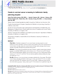 Cover page: Trends in Cervical Cancer Screening in California's Family Planning Program