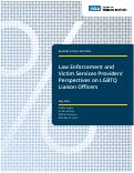 Cover page of Law Enforcement and Victim Services Providers’ Perspectives on LGBTQ Liaison Officers