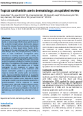 Cover page: Topical cantharidin use in dermatology: an updated review