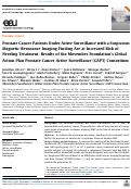 Cover page: Prostate Cancer Patients Under Active Surveillance with a Suspicious Magnetic Resonance Imaging Finding Are at Increased Risk of Needing Treatment: Results of the Movember Foundation’s Global Action Plan Prostate Cancer Active Surveillance (GAP3) Consortium