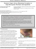 Cover page: Extensive Upper Airway Hematoma Secondary to Supratherapeutic Warfarin Anticoagulation