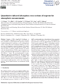 Cover page: Quantitative infrared absorption cross sections of isoprene for atmospheric measurements