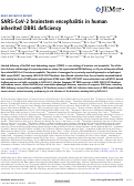 Cover page of SARS-CoV-2 brainstem encephalitis in human inherited DBR1 deficiency.