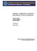 Cover page: Isolation, Integration, and Ethnic Boundaries in Rural Guatemala