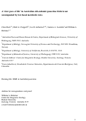 Cover page: A ‘slow pace of life’ in Australian old-endemic passerine birds is not accompanied by low basal metabolic rates