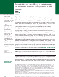 Cover page: Reversibility of the effects of natalizumab on peripheral immune cell dynamics in MS patients