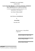 Cover page: Nano-Electrochromic Active Plasmonics: Wireless Electrophysiology and Flat Optics