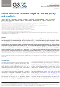 Cover page: Effects of sheared chromatin length on ChIP-seq quality and sensitivity.