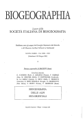 Cover page: Biogeografia delle Alpi Sud-Orientali