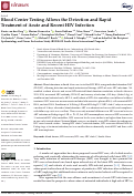 Cover page: Blood Center Testing Allows the Detection and Rapid Treatment of Acute and Recent HIV Infection.
