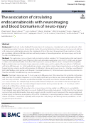 Cover page: The association of circulating endocannabinoids with neuroimaging and blood biomarkers of neuro-injury