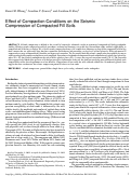 Cover page: Effect of compaction conditions on the seismic compression of compacted fill soils