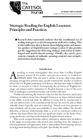 Cover page: Strategic Reading for English Learners: Principles and Practices