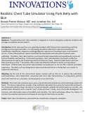 Cover page: Realistic Chest Tube Simulator Using Pork Belly with Skin