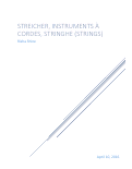 Cover page: Streicher, Instruments à Cordes, Stringhe