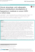 Cover page: Clinical, physiologic, and radiographic factors contributing to development of hypoxemia in moderate to severe COPD: a cohort study