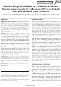 Cover page: BioGlue Surgical Adhesive as a Thermal Reflector During Laparoscopic Cryoablation: Effect on Iceball Size and Ablation Zone Diameter