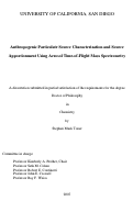 Cover page: Anthropogenic particulate source characterization and source apportionment using aerosol time-of-flight mass spectrometry