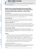 Cover page: Mobile Phone Ecological Momentary Assessment of Daily Stressors Among People Living With HIV: Elucidating Factors Underlying Health-Related Challenges in Daily Routines