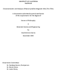 Cover page: Characterization and Analysis of Nanocrystalline Magnetic Ultra-Thin Films