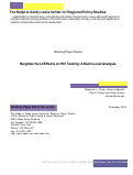 Cover page of Neighborhood Effects on HIV Testing: A Multi-Level Analysis