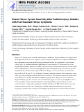 Cover page: Altered stress system reactivity after pediatric injury: Relation with post-traumatic stress symptoms