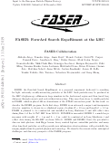 Cover page: FASER: ForwArd Search ExpeRiment at the LHC