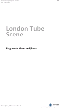 Cover page: London Tube Scene