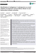 Cover page: Identification of endogenous 1‐aminopyrene as a novel mediator of progressive chronic kidney disease via aryl hydrocarbon receptor activation