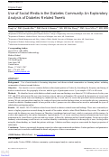 Cover page: Use of Social Media in the Diabetes Community: An Exploratory Analysis of Diabetes-Related Tweets