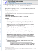 Cover page: Individual and Family Factors in Disordered Eating Patterns of Mexican-American Women