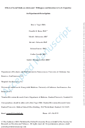 Cover page: Effects of social media on adolescents’ willingness and intention to use e-cigarettes: An experimental investigation