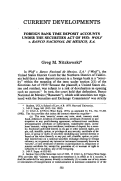 Cover page: Foreign Bank Time Deposit Accounts under the Securities Act of 1933: <em>Wolf v. Banco Nacional de Mexico, S.A.</em>