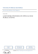 Cover page: Cost Effectiveness of Open Access Publications