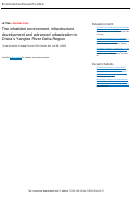 Cover page: The inhabited environment, infrastructure development and advanced urbanization in China’s Yangtze River Delta Region