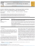 Cover page: Systemic lymphoma masquerading as Vogt-Koyanagi-Harada syndrome: Report of a case with multimodal imaging and histopathology.