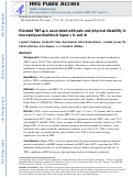 Cover page: Elevated TNF-α is associated with pain and physical disability in mucopolysaccharidosis types I, II, and VI